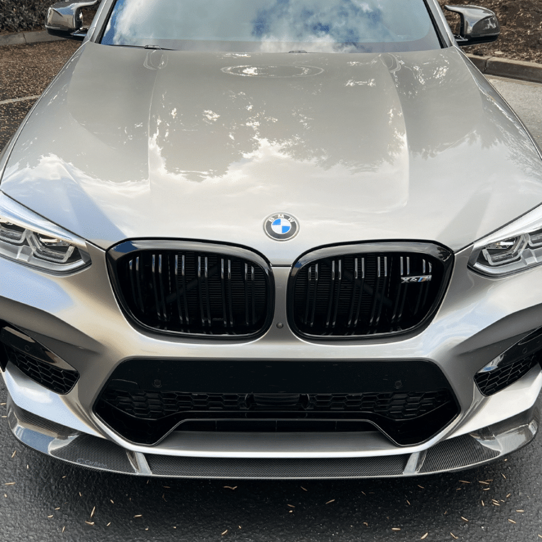 CarBahn Front Lip Gloss Carbon Fiber Front Splitter | BMW X3M/X4M