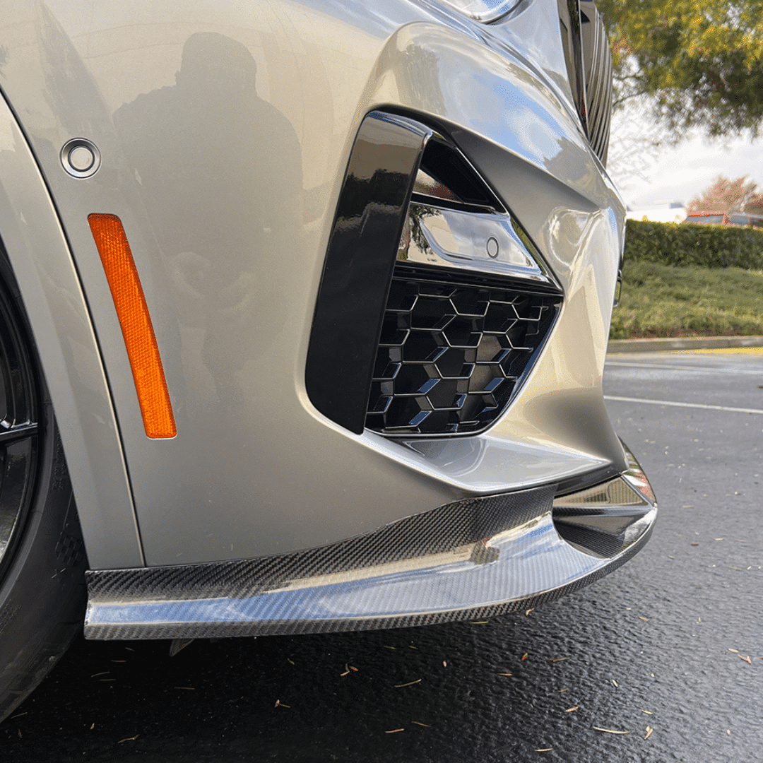CarBahn Front Lip Gloss Carbon Fiber Front Splitter | BMW X3M/X4M