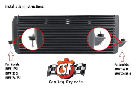CSF Intercoolers CSF 04-13 BMW 335i/xi (E90/E91/E92/E93) High Performance Stepped Core Bar/Plate Intercooler - Black