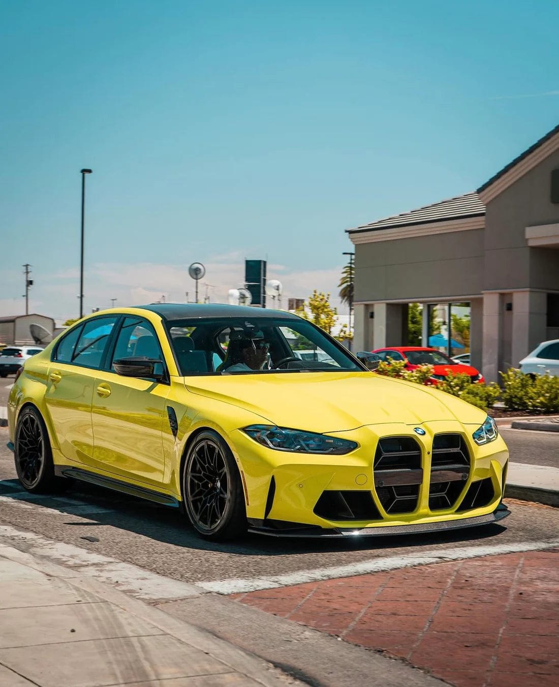 Suvneer Exterior BMW G8x M3 M4 J Style Carbon Fiber Front Lip