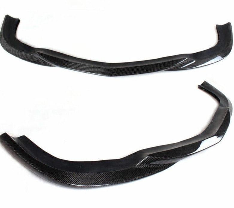 Carbon Fiber Look Front Bumper Lip & Side Skirt Kit For Mercedes C63 AMG W204 – 10pc ABS Glossy