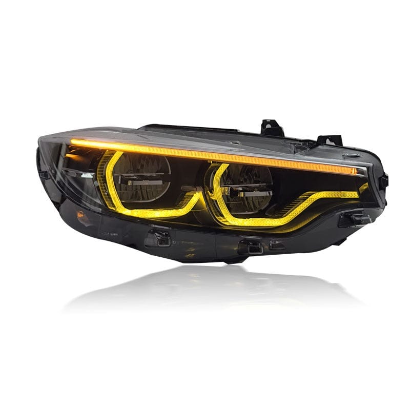 West Coast Euros Lighting IKON II Style Color Switching LED Headlights (YELLOW/WHITE) - BMW F80 M3 / F82 M4 / F32 4 Series