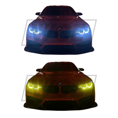 West Coast Euros Lighting IKON II Style Color Switching LED Headlights (YELLOW/WHITE) - BMW F80 M3 / F82 M4 / F32 4 Series