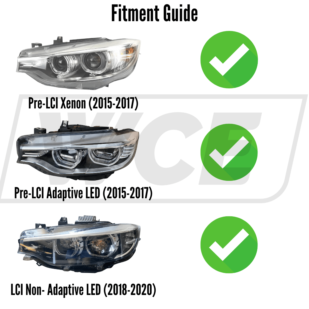 West Coast Euros Lighting IKON Style YELLOW/WHITE Color Switching LED Headlights (CODING INCLUDED) - BMW F80 M3 / F82 M4 / F32 4 Series
