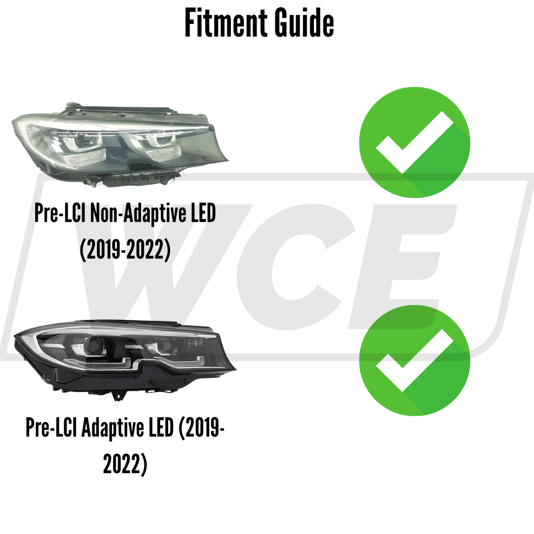 West Coast Euros Lighting Laser Style LED Yellow/White Color Switching Headlights V2 - G20 3 Series (Pre-LCI Non-Laser Only)