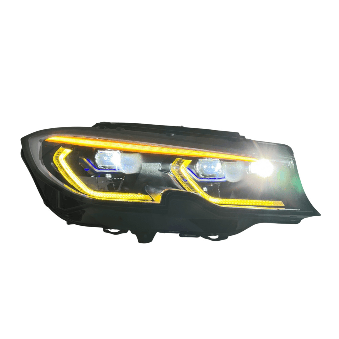West Coast Euros Lighting Laser Style LED Yellow/White Color Switching Headlights V2 - G20 3 Series (Pre-LCI Non-Laser Only)