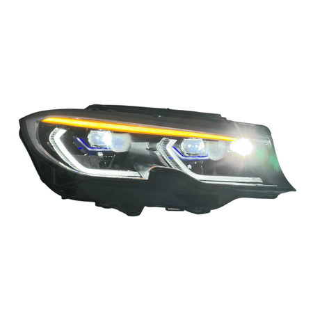 West Coast Euros Lighting Laser Style LED Yellow/White Color Switching Headlights V2 - G20 3 Series (Pre-LCI Non-Laser Only)
