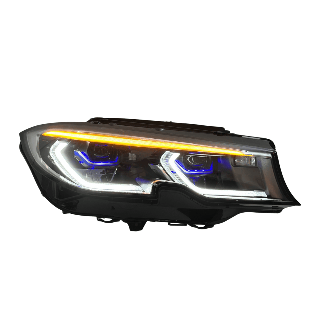 West Coast Euros Lighting Laser Style LED Yellow/White Color Switching Headlights V2 - G20 3 Series (Pre-LCI Non-Laser Only)