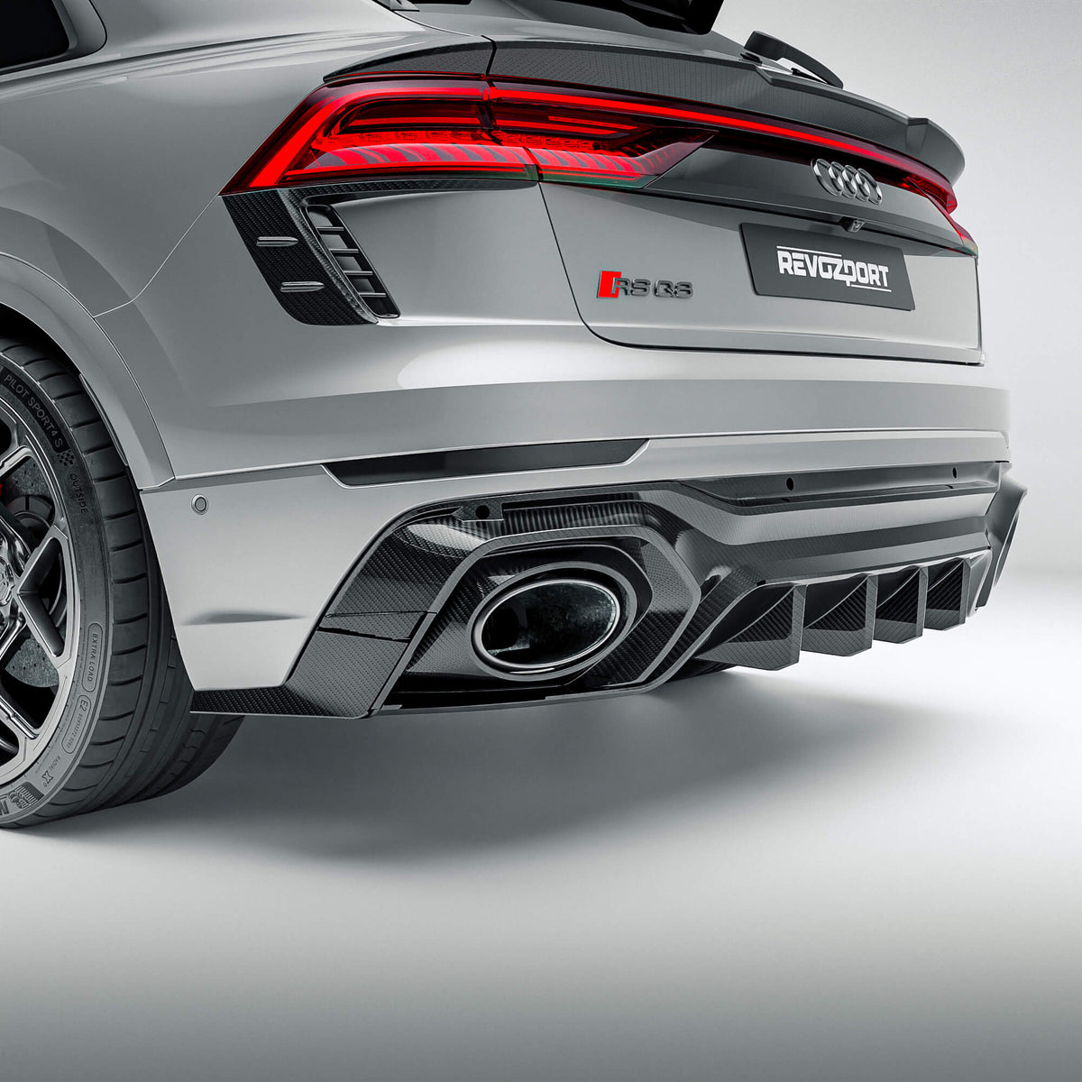 Audi RSQ8 Pre-LCI carbon fiber rear canards RevoZport