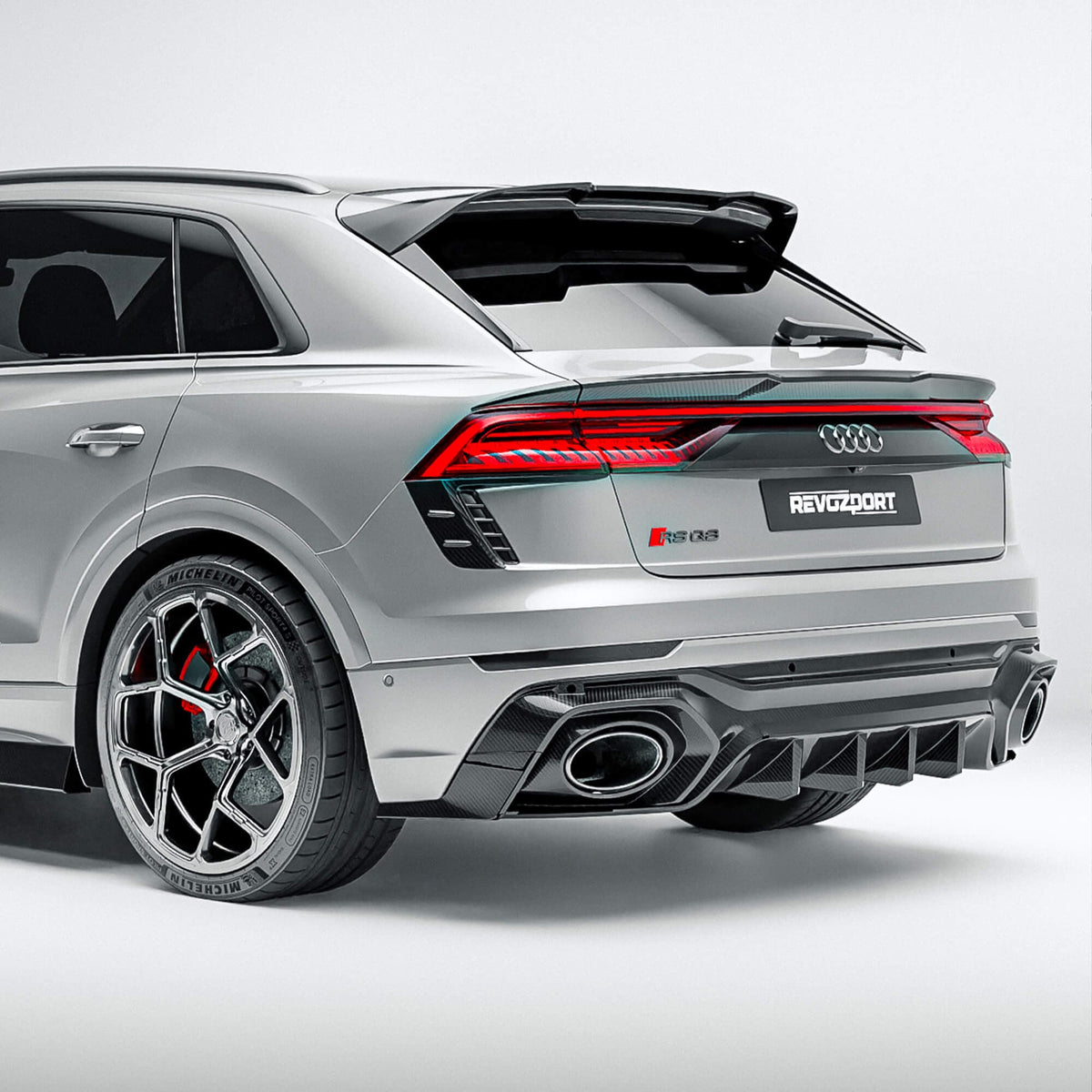 Audi RSQ8 Pre-LCI carbon fiber rear diffuser RevoZport