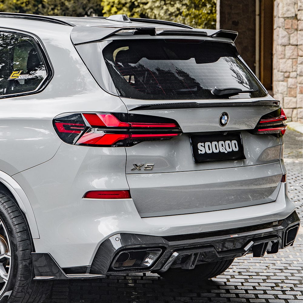 SOOQOO Spoiler SOOQOO BMW X5 G05 Rear Spoiler In Prepreg Carbon Fiber