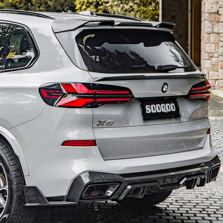 SOOQOO Spoiler SOOQOO BMW X5 G05 Rear Spoiler In Prepreg Carbon Fiber
