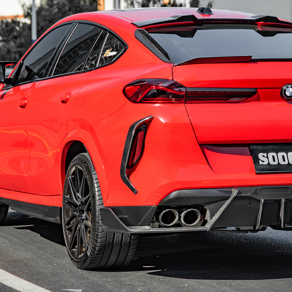 X6M F96 CARBON FIBER REAR BUMPER TRIM