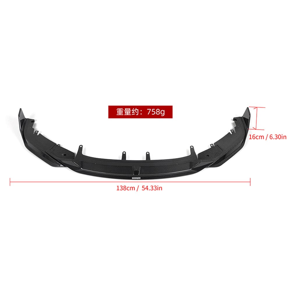 SOOQOO Front Lip SOOQOO BMW 8 Series G16 Front Lip In Prepreg Carbon Fiber