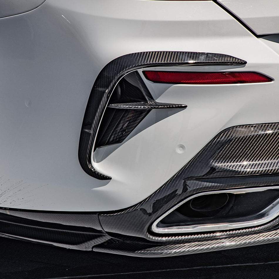 BMW 8 SERIES G14 G15 G16 CARBON FIBER REAR BUMPER TRIM