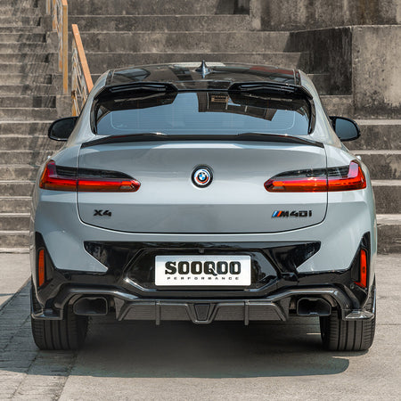 X4 G02 FACELIFT CARBON REAR DIFFUSER W/BRAKE LIGHT