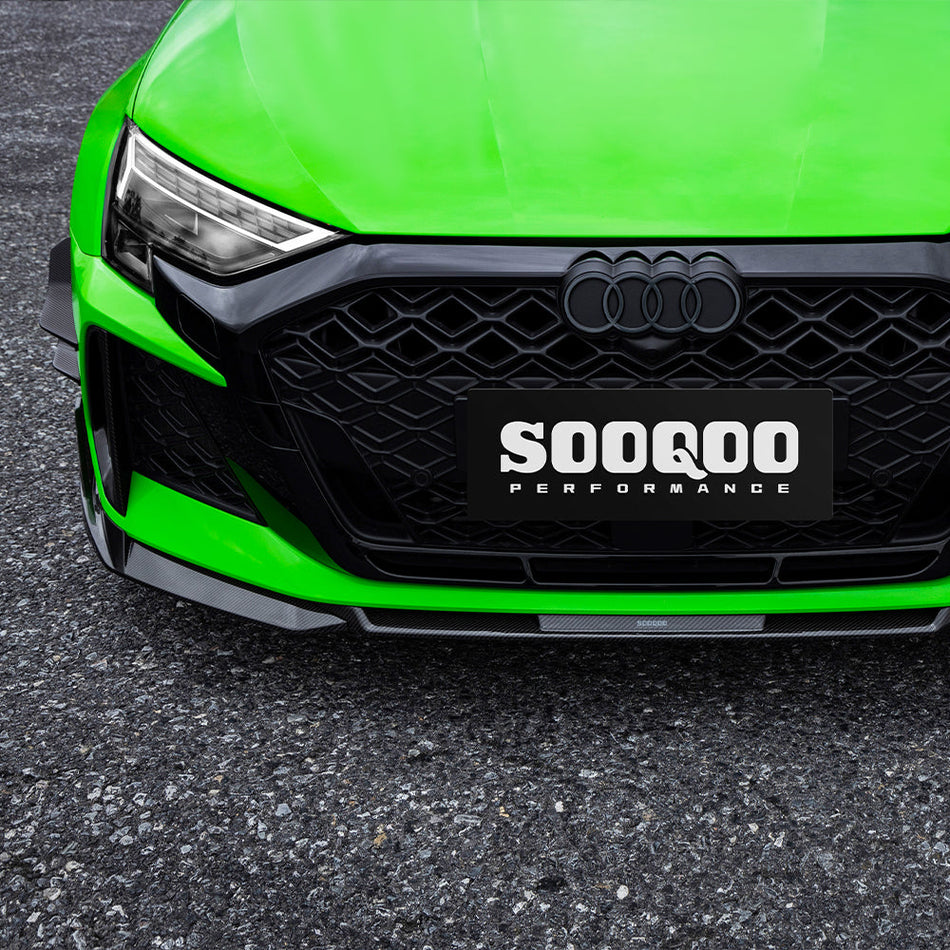 SOOQOO AUDI RS3 8Y Facelift Front Lip In Prepreg Carbon Fiber