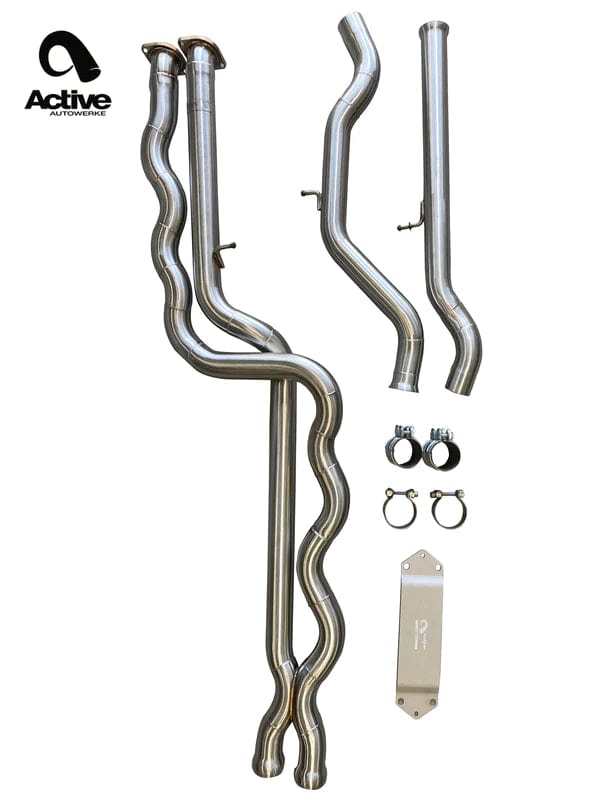 Active Autowerke Exhaust Equal Length Mid Pipe w/ Straight Pipes Active Autoworke Equal Length Mid Pipe Kit - BMW F80 / F82 M3 / M4