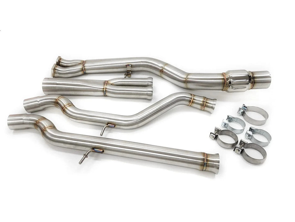 ARM Motorsports Performance BMW S55 MIDPIPE UPGRADE - 3.5" RESONATED