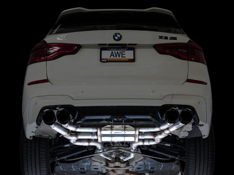 AWE Tuning Axle Back AWE Tuning 20-25 BMW X3 M/M Comp (F97) AWD SwitchPath Axle-Back Exhaust - Diamond Black Tips