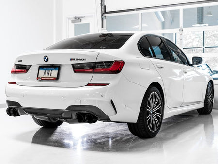 AWE Tuning Catback AWE Tuning 2019+ BMW M340i (G20) Non-Resonated Touring Edition Exhaust - Quad Diamond Black Tips