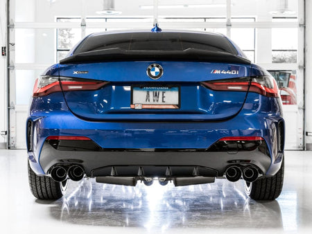 AWE Tuning Catback AWE Tuning 2019+ BMW M340i (G20) Non-Resonated Touring Edition Exhaust - Quad Diamond Black Tips
