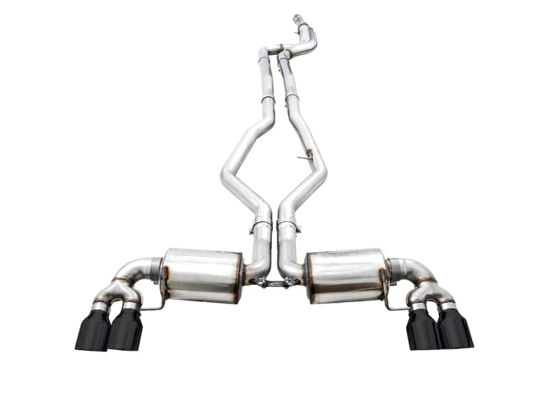 AWE Tuning Catback AWE Tuning 2019+ BMW M340i (G20) Non-Resonated Touring Edition Exhaust - Quad Diamond Black Tips