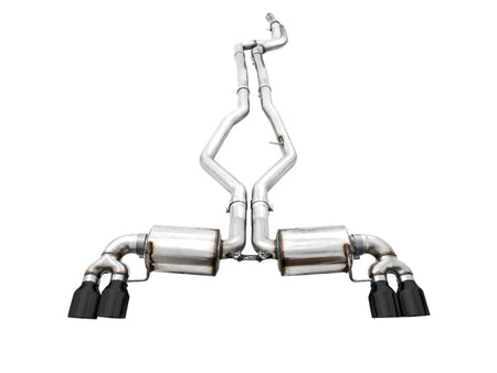 AWE Tuning Catback AWE Tuning 2019+ BMW M340i (G20) Non-Resonated Touring Edition Exhaust - Quad Diamond Black Tips