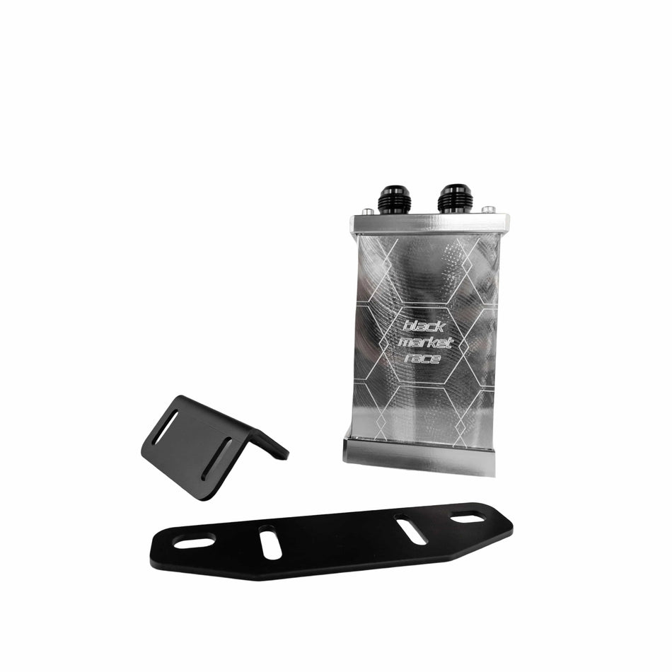 Black Market Race Oil Catch Cans Raw Billet BMR Universal Billet Catch Can Kit