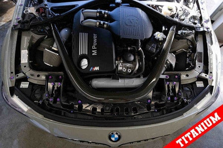 Downstar inc. Engine Bay Titanium BMW 2014-2019 M2C/M3/M4 Dress Up Hardware Kit (F80/F81/F82/F83/F87)