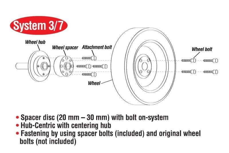 Eibach Wheel Spacers & Adapters Eibach Pro-Spacer System - 10mm Spacer / 5x120 Bolt Pattern / Hub Center 72.5 for 15-17 BMW M4 F83