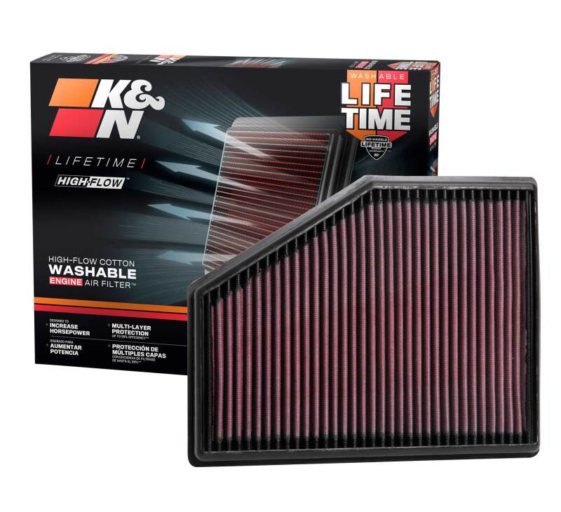 K&N Engineering Air Filters - Drop In K&N 15-18 BMW 740I L4-3.0L F/I Replacement Drop In Air Filter