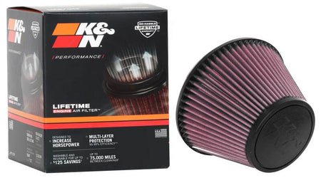 K&N Engineering Air Filters - Universal Fit K&N Universal Clamp-On Air Filter 6in FLG / 7-1/2in B / 4-1/2in T / 5in H