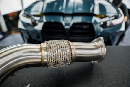 LAB Performance LAB 3.5" BMW G8X / G87 S58 Hydroformed Catless Downpipes