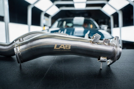 LAB Performance LAB 3.5" BMW G8X / G87 S58 Hydroformed Catless Downpipes