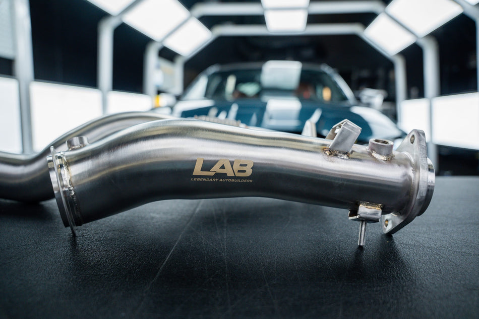 LAB Performance LAB 3.5" BMW G8X / G87 S58 Hydroformed Catless Downpipes