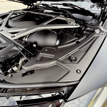 Legendary | Autobuilders Engine Bay Matte BMW G87 M2 Pre-Preg Carbon Engine Bay Trims (Front Corners)