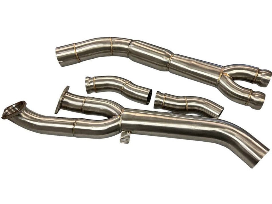 MAD Exhaust MAD BMW G8x M3 M4 S58 Resonated Single Midpipe (Brace Included)