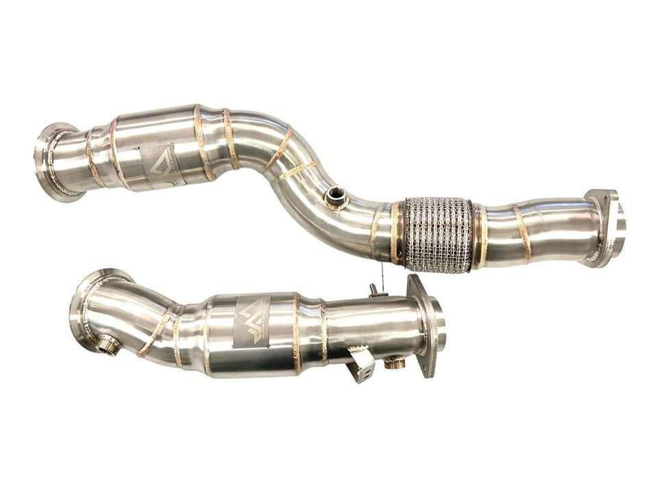MAD Exhaust MAD BMW M2C M3 M4 S58 Resonated Downpipes W/ Flex Section