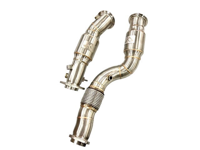 MAD Exhaust MAD BMW M2C M3 M4 S58 Resonated Downpipes W/ Flex Section