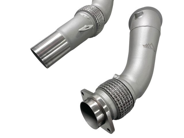MAD Exhaust MAD BMW S55 3.5" Fat Boy Downpipes M2C M3 M4 W/ Flex Section