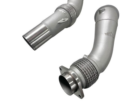 MAD Exhaust MAD BMW S55 3.5" Fat Boy Downpipes M2C M3 M4 W/ Flex Section