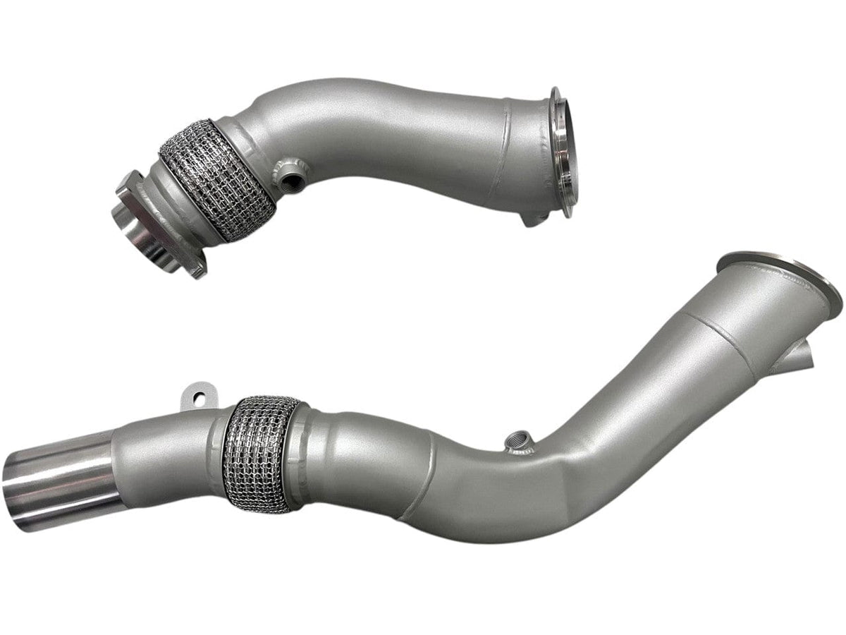 MAD Exhaust MAD BMW S55 3.5" Fat Boy Downpipes M2C M3 M4 W/ Flex Section