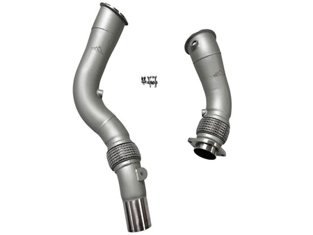MAD Exhaust MAD BMW S55 3.5" Fat Boy Downpipes M2C M3 M4 W/ Flex Section