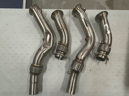 MAD Exhaust MAD BMW S55 3.5" Fat Boy Downpipes M2C M3 M4 W/ Flex Section