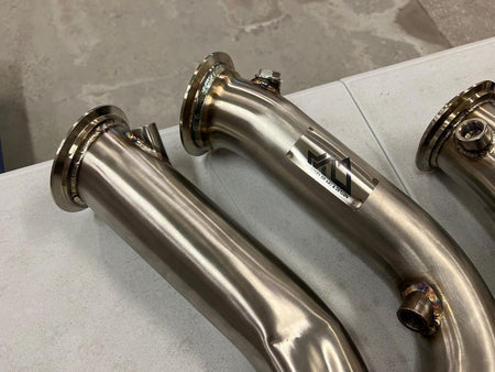 MAD Exhaust MAD BMW S55 3.5" Fat Boy Downpipes M2C M3 M4 W/ Flex Section