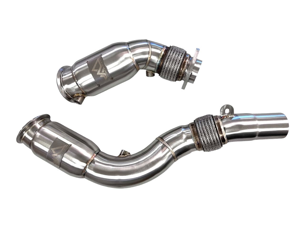 MAD Exhaust MAD BMW S55 Catted Downpipes M2C M3 M4 W/ Flex Section