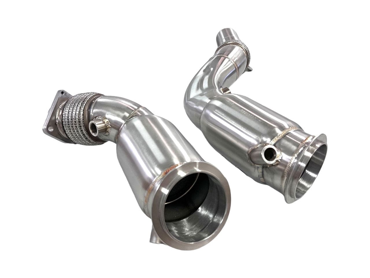 MAD Exhaust MAD BMW S55 Catted Downpipes M2C M3 M4 W/ Flex Section