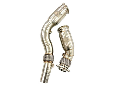 MAD Exhaust MAD BMW S55 Resonated Downpipes M2C M3 M4 W/ Flex Section