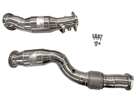 MAD Exhaust MAD BMW S58 Catted Downpipes M2 M3 M4 G87 G80 G82 G83 W/ Flex Section